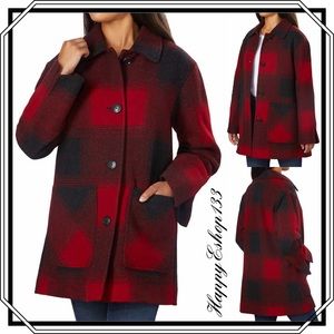 pendleton wool blend topper coat